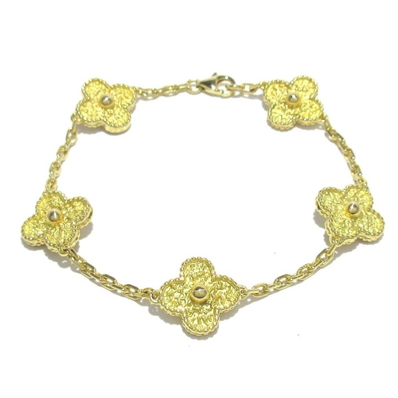 Van Cleef and Arpels Vintage Alhambra Gold Bracelet - Picture 1 of 6